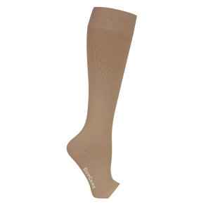 Støttestrømper Bomull, Åpen Tå, Beige