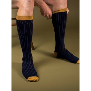 Medisinske Kompresjonsstrømper, Klasse 2, Navy Nålestripe