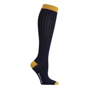 Medisinske Kompresjonsstrømper, Klasse 2, Navy Nålestripe